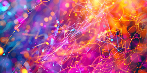 Abstract Background with Colorful Lines and Lights