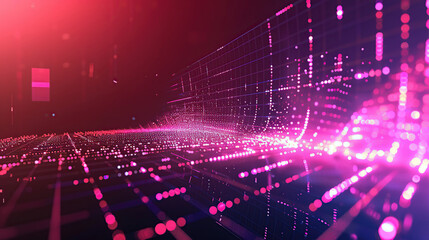 Obraz premium Abstract communication and future technology data flow