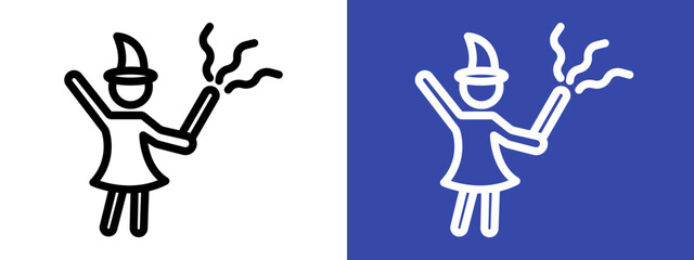 Black magic logo sign set vector outline