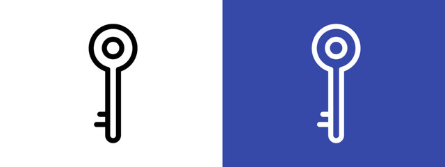 Door key logo sign set vector outline