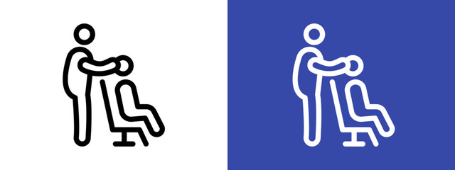 Hairdresser service logo sign set vector outline