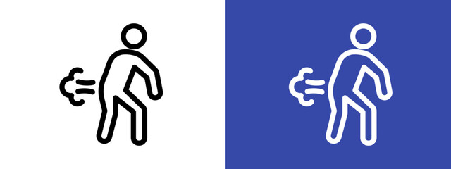 Fototapeta premium Farting logo sign set vector outline