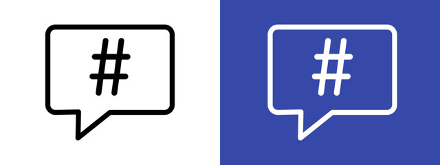 Obraz premium Hastag logo sign set vector outline