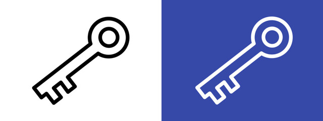 Magic Key logo sign set vector outline