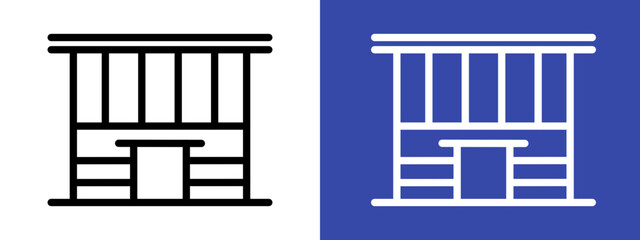 Office building logo sign set vector outline