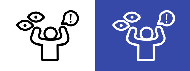 Paranoia logo sign set vector outline