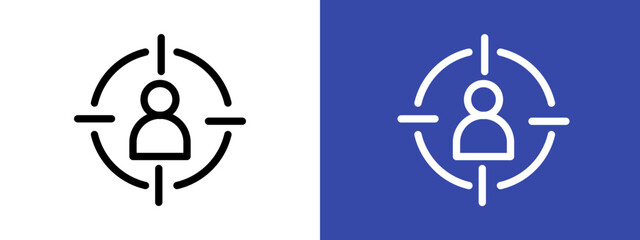 Target logo sign set vector outline