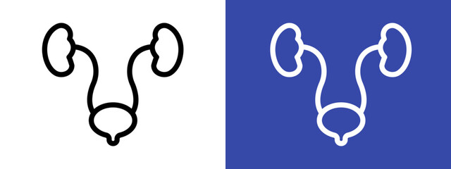 Urinary system logo sign set vector outline