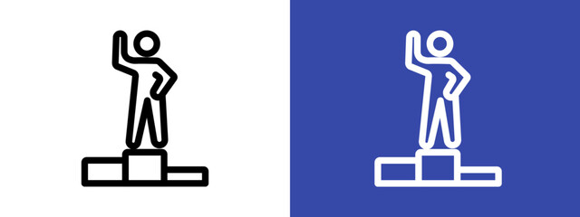 Victory logo sign set vector outline