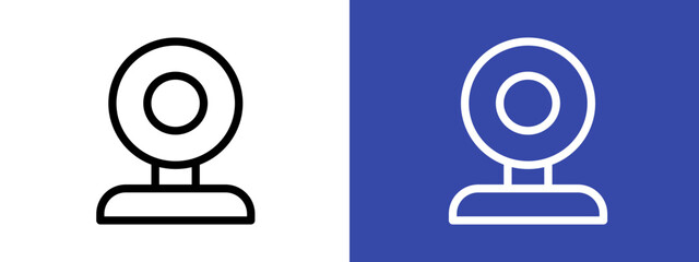 Webcam logo sign set vector outline