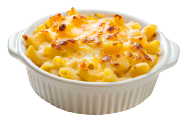 Macaroni and Cheese in a White Dish