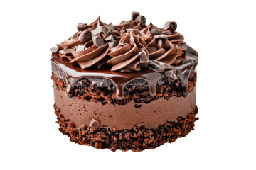 Delicious Chocolate Cake with Drizzle and Chocolate Chips