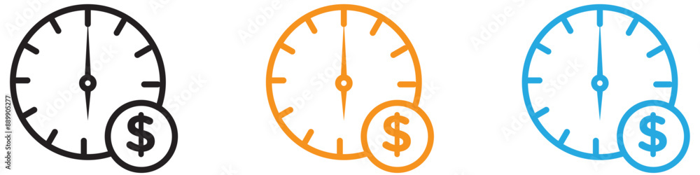 Poster annuity due vector logo set collection for web app ui