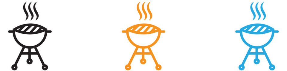 BBQ vector logo set collection for web app ui