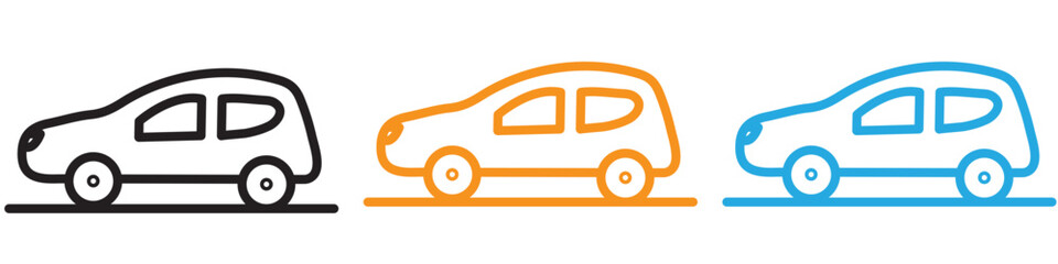 Car vector logo set collection for web app ui