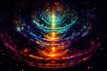 A modern glowing and stylized Christmas tree with a minimalist design