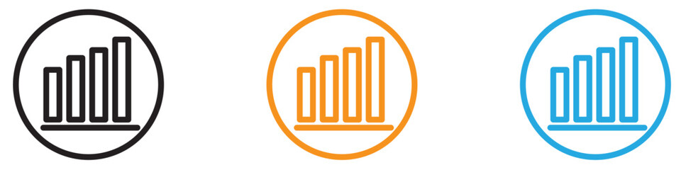 Chart vector logo set collection for web app ui