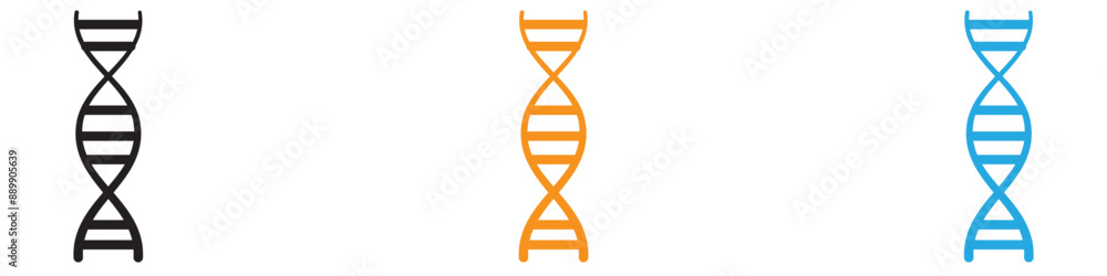 Poster dna vector logo set collection for web app ui