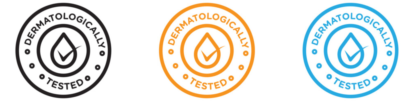 dermatologically tested vector logo set collection for web app ui