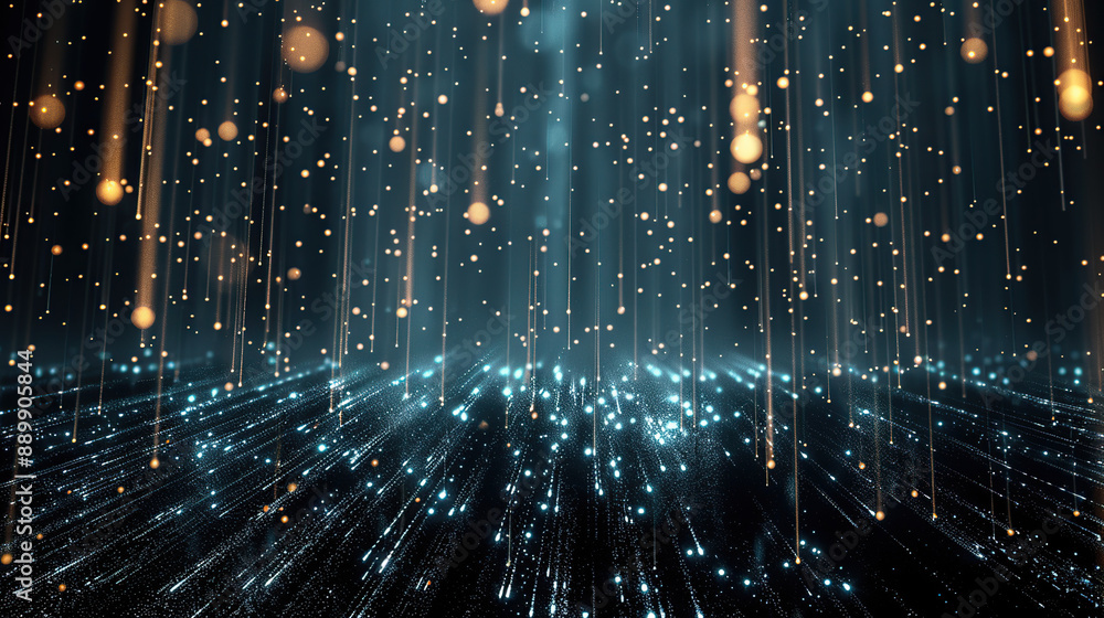 Wall mural abstract communication and future technology data flow