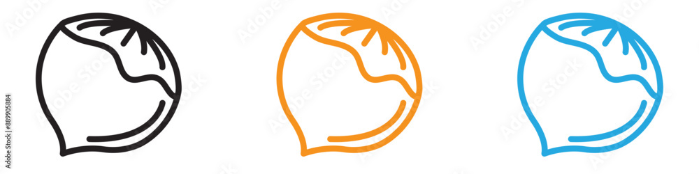 Poster Hazelnut vector logo set collection for web app ui