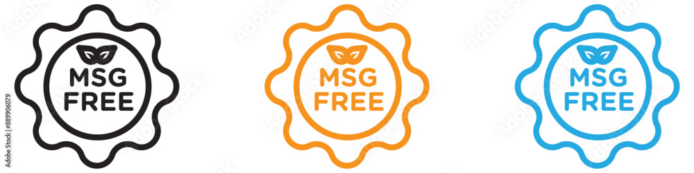 Poster msg free vector logo set collection for web app ui