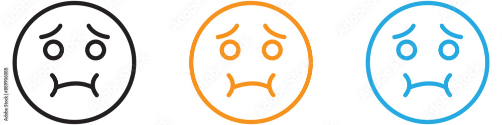 Poster nauseated emoji vector logo set collection for web app ui
