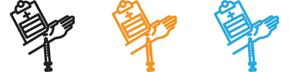 Medical test vector logo set collection for web app ui