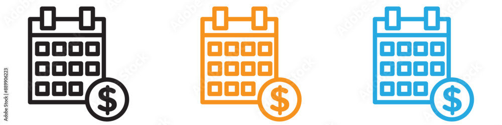 Poster Payday vector logo set collection for web app ui