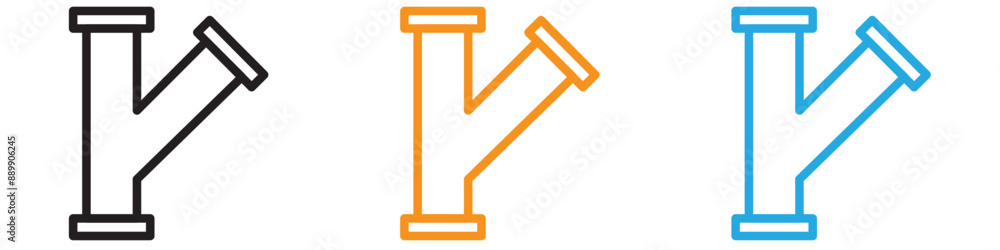 Poster pipe vector logo set collection for web app ui