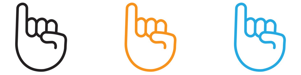 Pinky finger vector logo set collection for web app ui