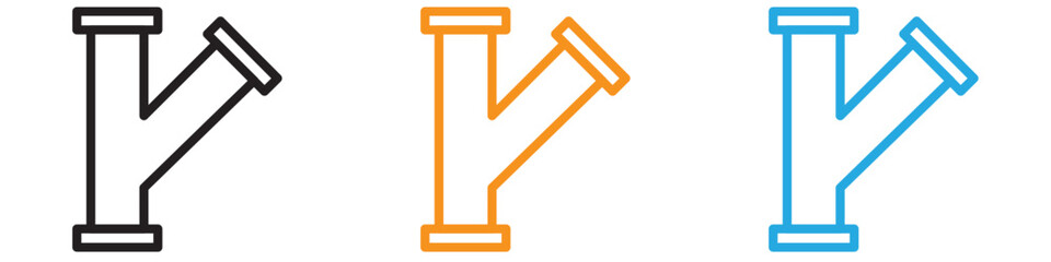 pipe vector logo set collection for web app ui