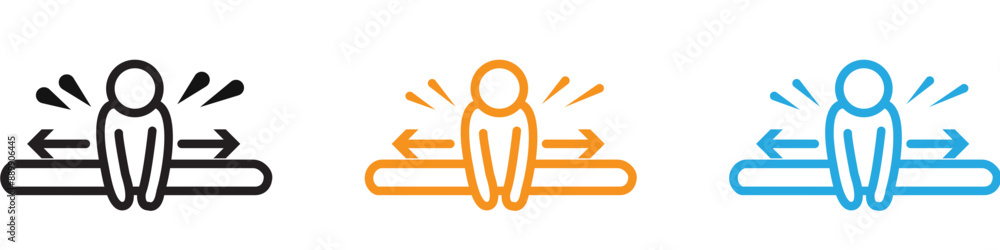 Poster split legs exercise vector logo set collection for web app ui