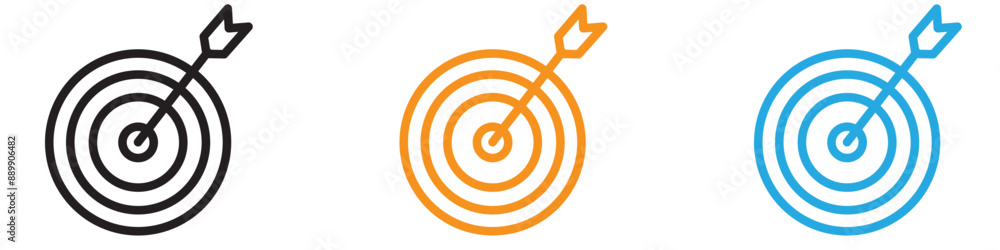 Poster target vector logo set collection for web app ui