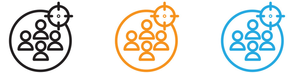 Target audience vector logo set collection for web app ui