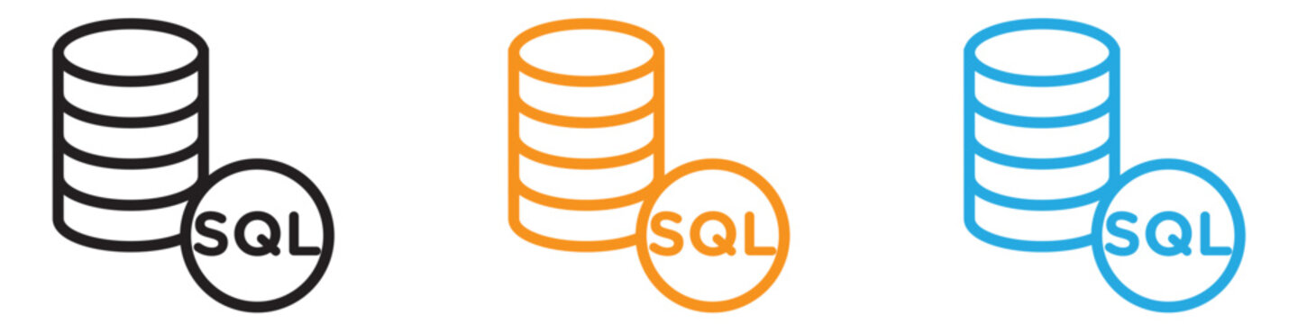SQL server vector logo set collection for web app ui