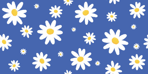 seamless pattern with daisies