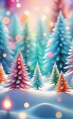 christmas tree with snow