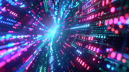 Naklejka premium Abstract communication and future technology data flow