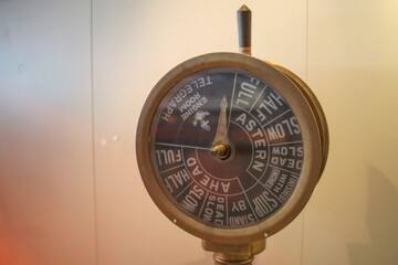 The Engine Room Telegraph On The Cruise Ship © Gatot