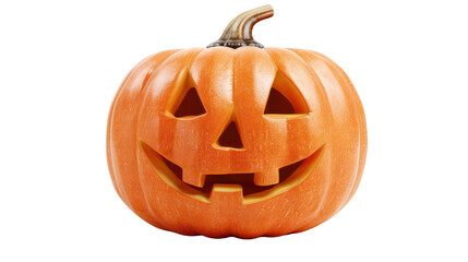 Halloween Pumpkin: Artificial jack-o-lantern pumpkin isolated on a pure white background