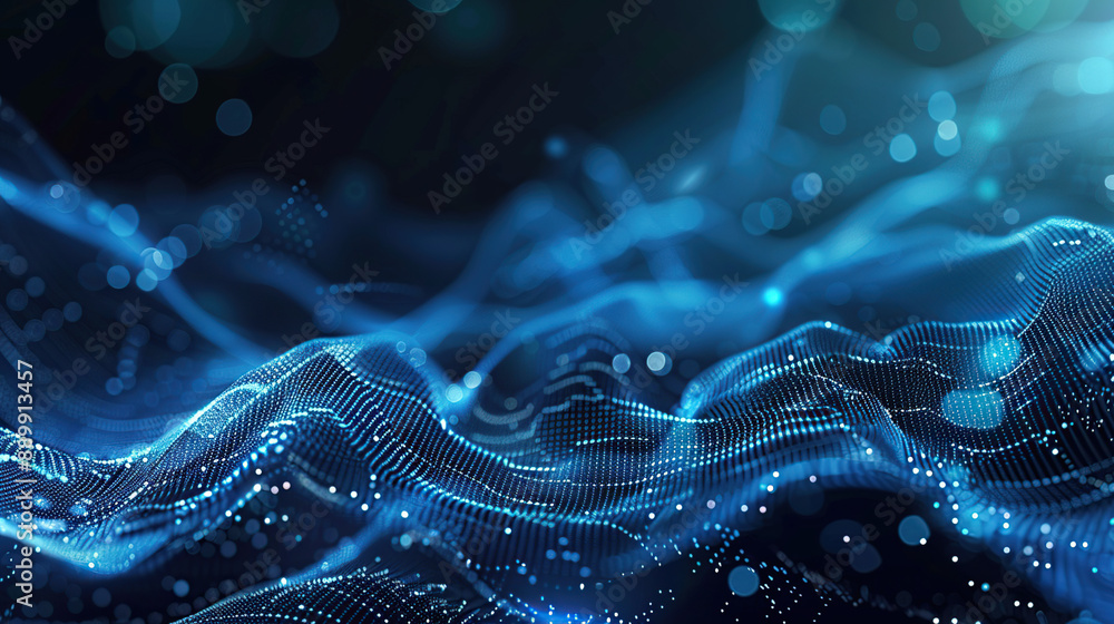 Wall mural abstract communication and future technology data flow