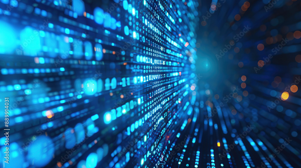 Aufkleber abstract communication and future technology data flow
