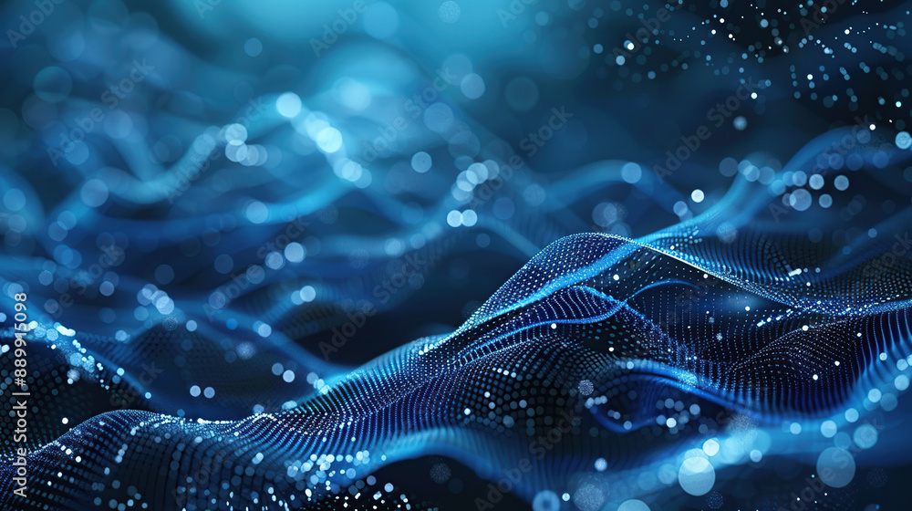 Wall mural abstract communication and future technology data flow