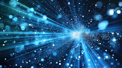 Obraz premium Abstract communication and future technology data flow