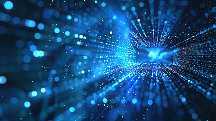 Naklejka premium Abstract communication and future technology data flow