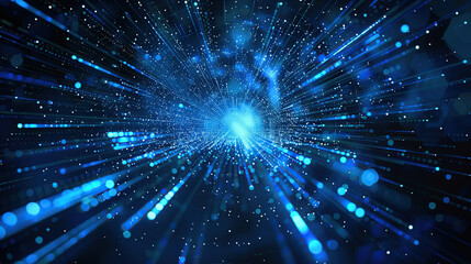 Naklejka premium Abstract communication and future technology data flow