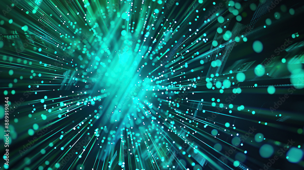 Wall mural abstract communication and future technology data flow