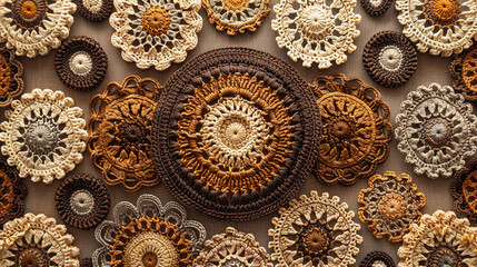 Crochet Yarn Texture Fabric Pattern Close Up HD Background