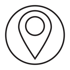 Location pointer icon symbol outline